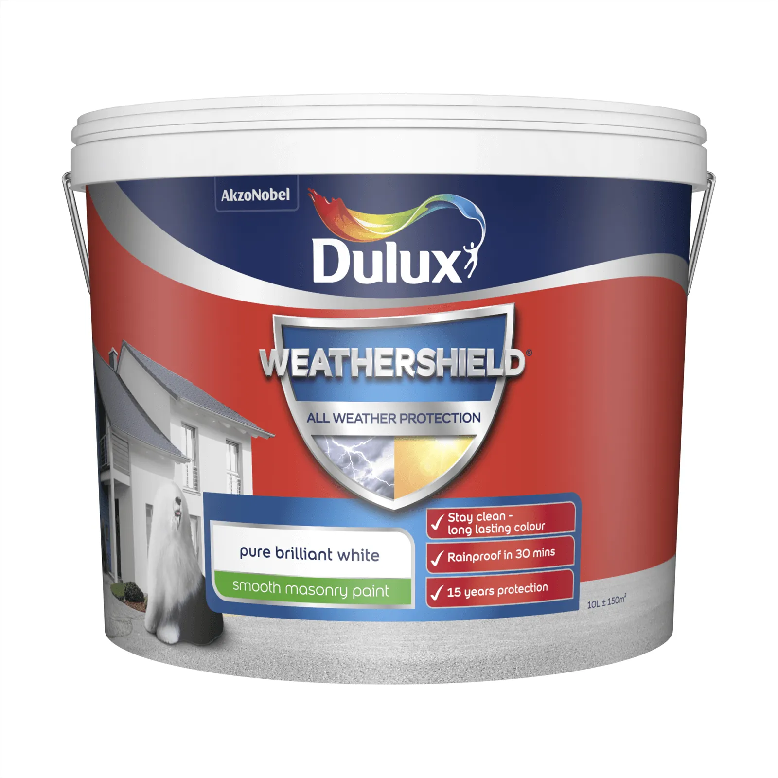Dulux Weathershield Pure Brilliant White - Боя за мокри помещения и външно боядисване 