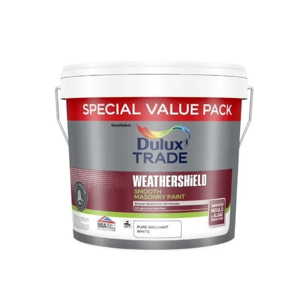 Dulux Trade Weathershield Smooth Masonry Pure Brilliant Бяла боя 7,5 литра