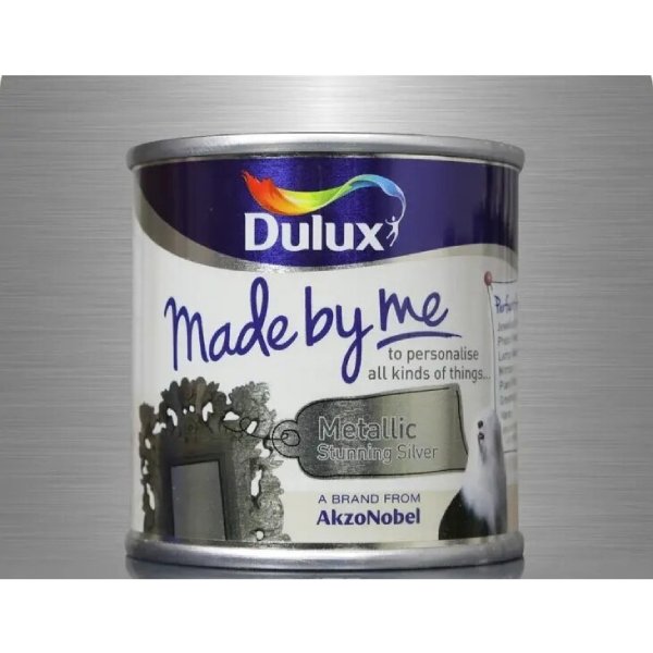 Dulux Made By Me Hobby Craft Paint Метално сребристо 125мл